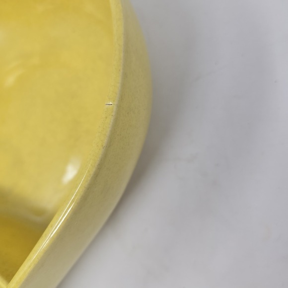 Vintage Pfaltzgraft Pottery Pear Chip Dip Bowl  Divided Speckled Yellow MCM - Picture 9 of 11